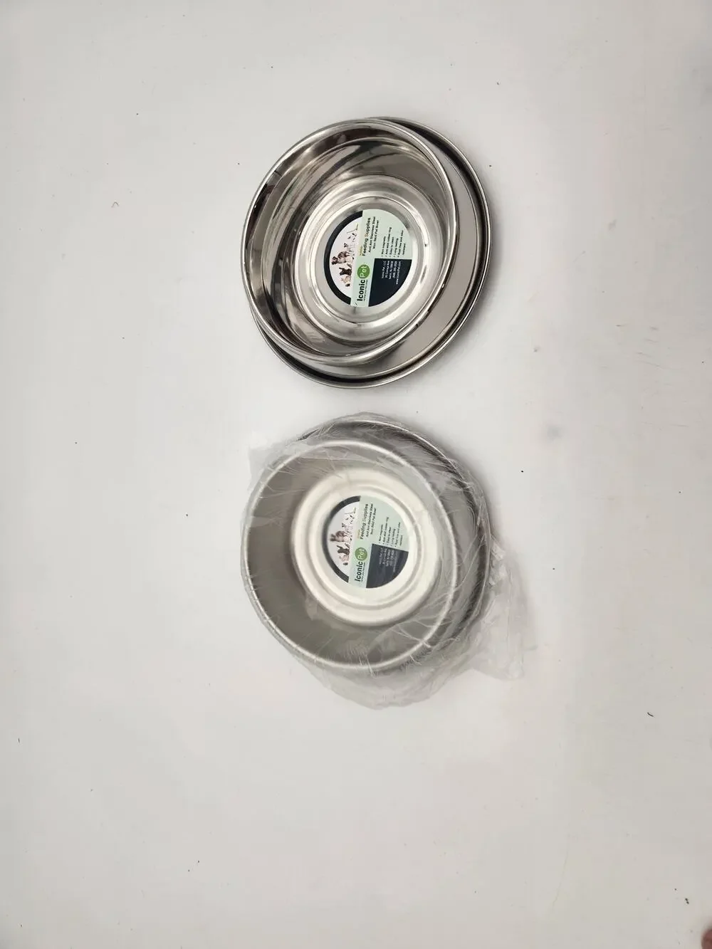 Iconic Pet Stainless Steel Bowl Water/Food Bowls NWT